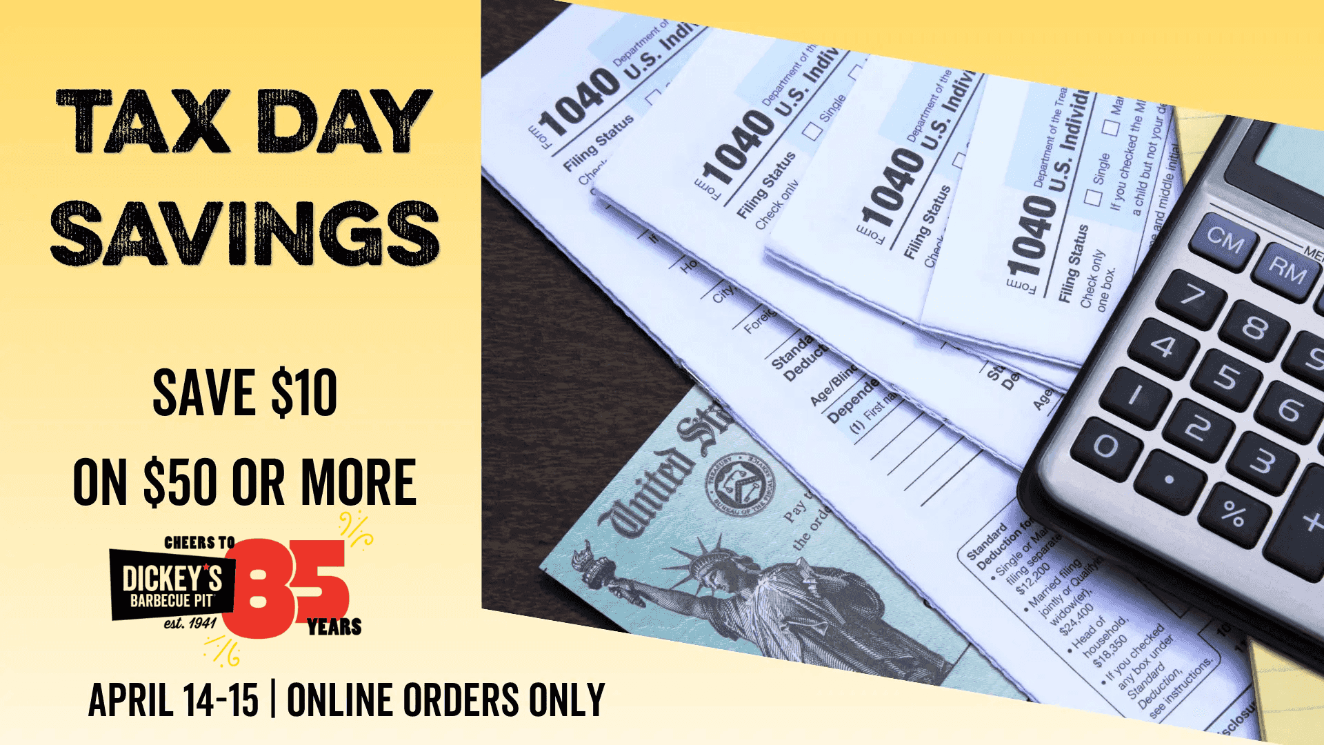 Tax Day Deals 2026: Dickey’s Offers BBQ Savings