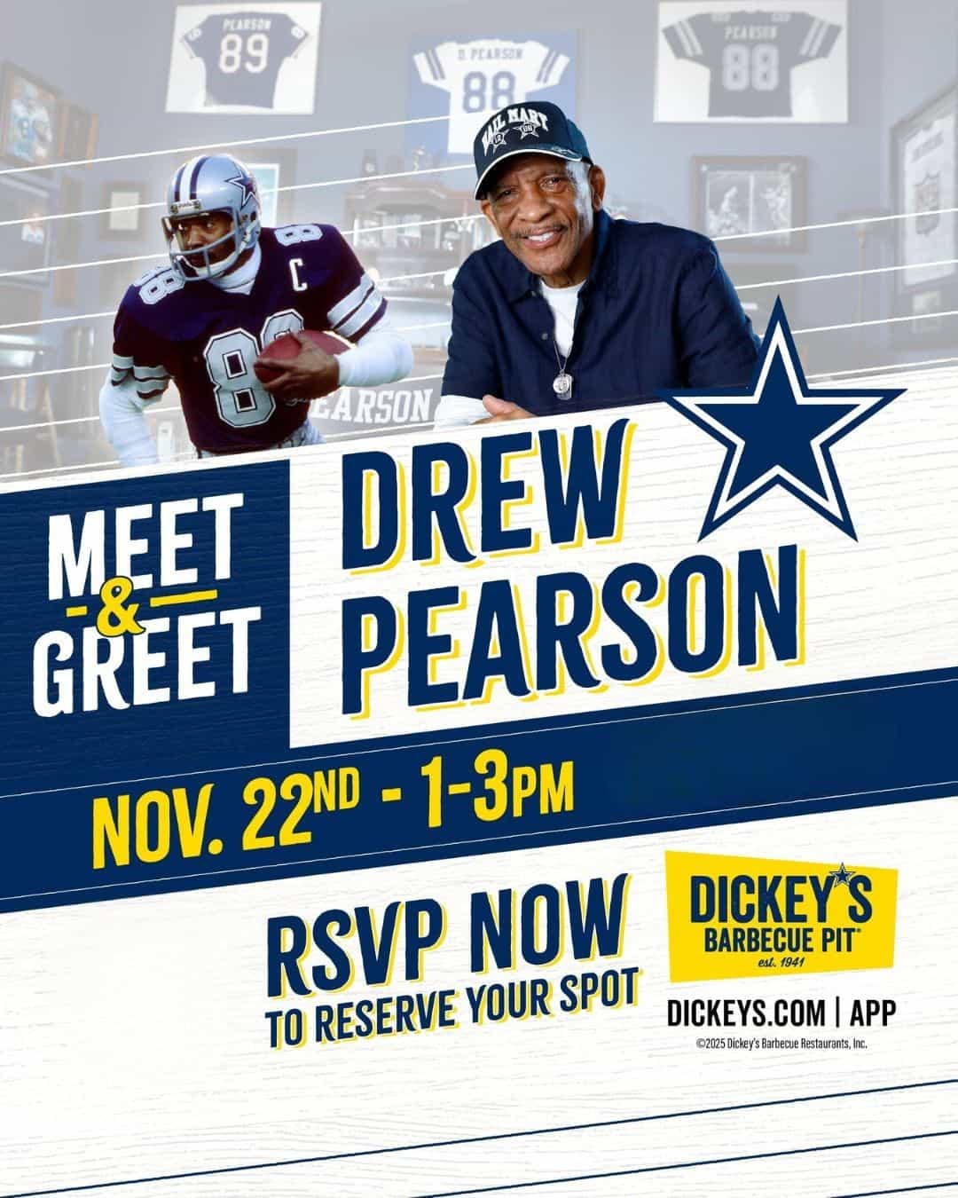 Dickey’s Teams Up with Drew Pearson for Cowboy Alumni Event