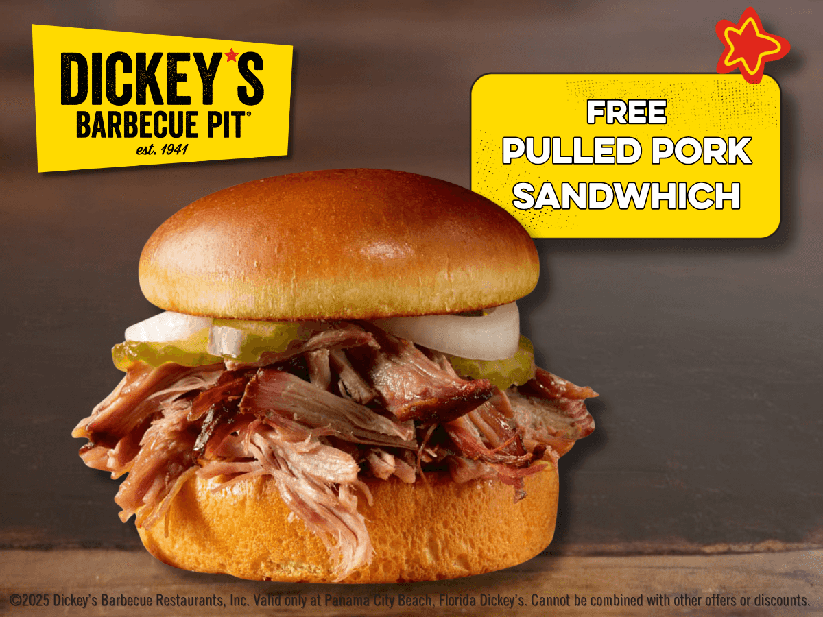 Free BBQ on July 4th at Dickey’s Panama City Beach 