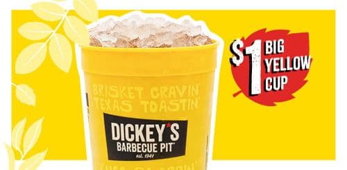 Dickey’s Celebrates Fall with $1 Big Yellow Cups