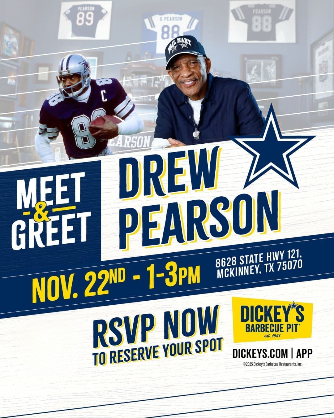 Dickey’s Teams Up with Drew Pearson for Cowboy Alumni Event