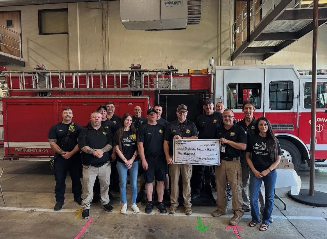 Dickey Foundation Donates $10K for Fire Dept Training Door  