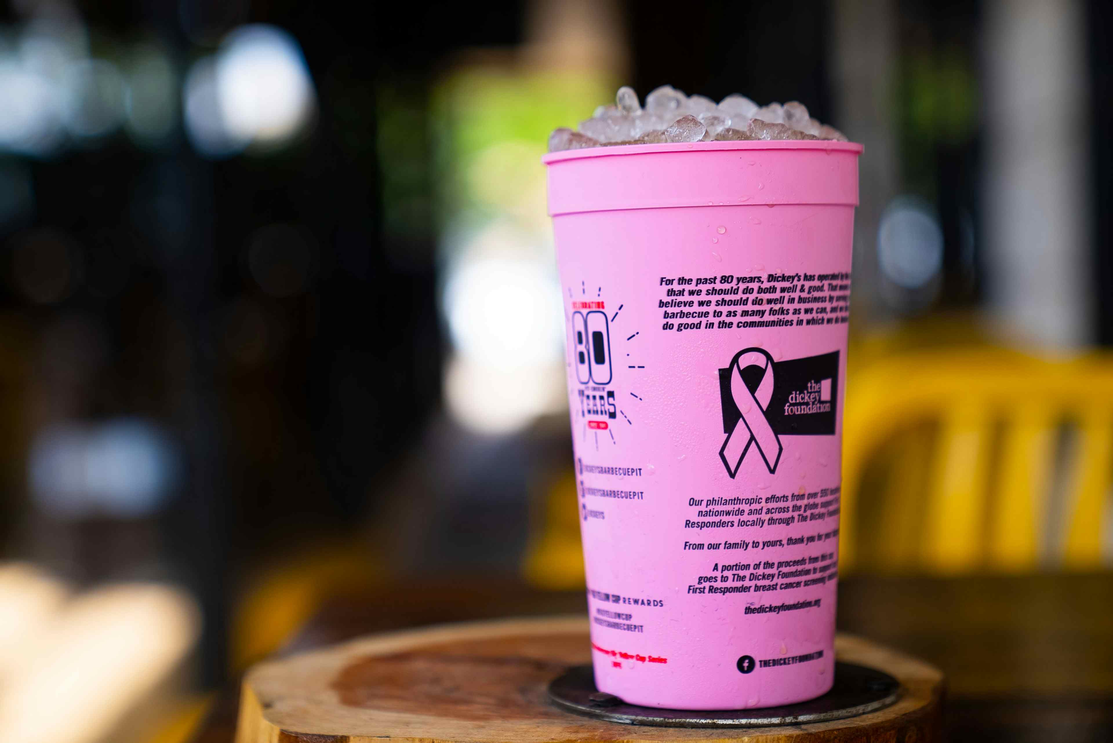 Dickey’s Barbecue Pit Brings Back Pink Big Yellow Cup to Support Breast Cancer Awareness