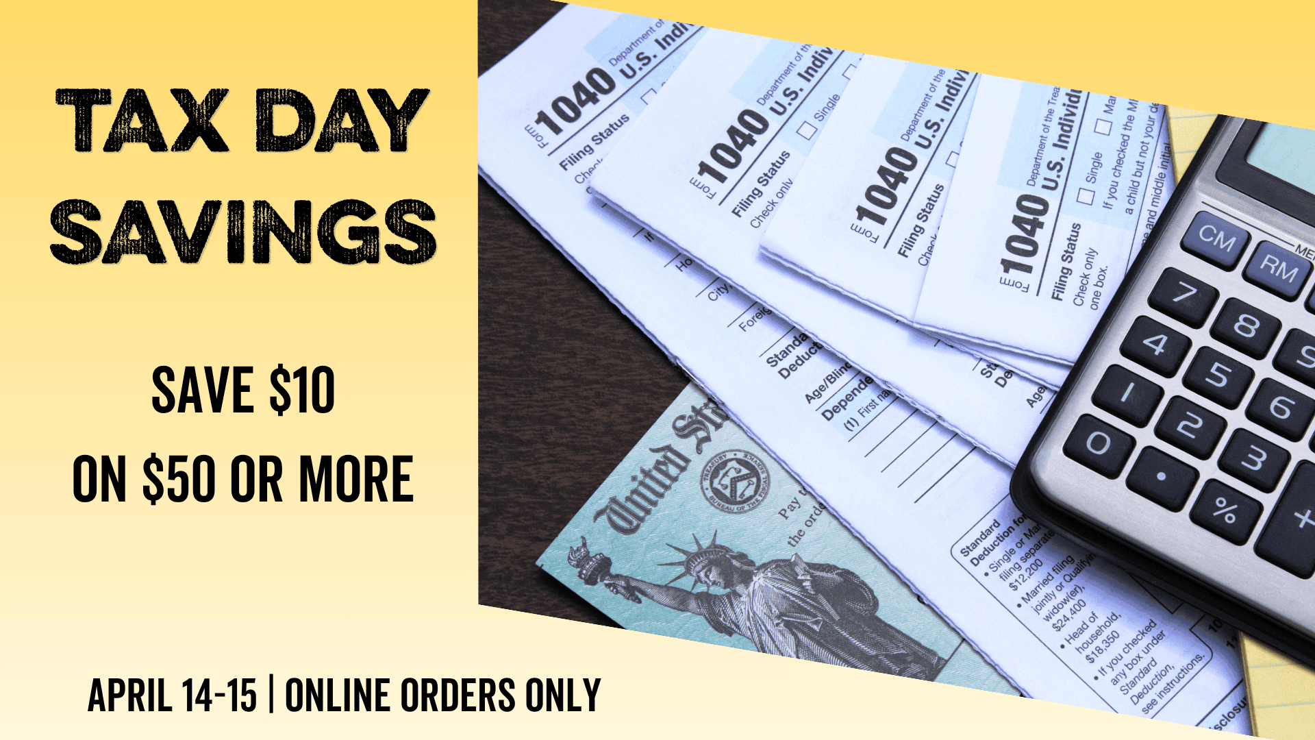 Tax Day Savings