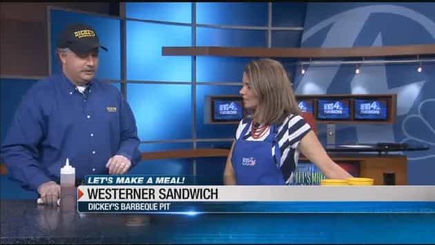 Dave Wirth Demonstrates Dickey’s Westerner Sandwich on NBC 4 Tucson