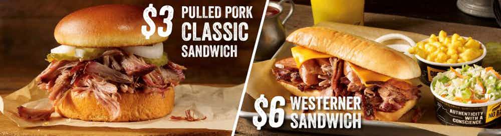 Dickey's Barbecue Pit Offers USD 3 Classic Pulled Pork Sandwiches and USD 6 Westerners