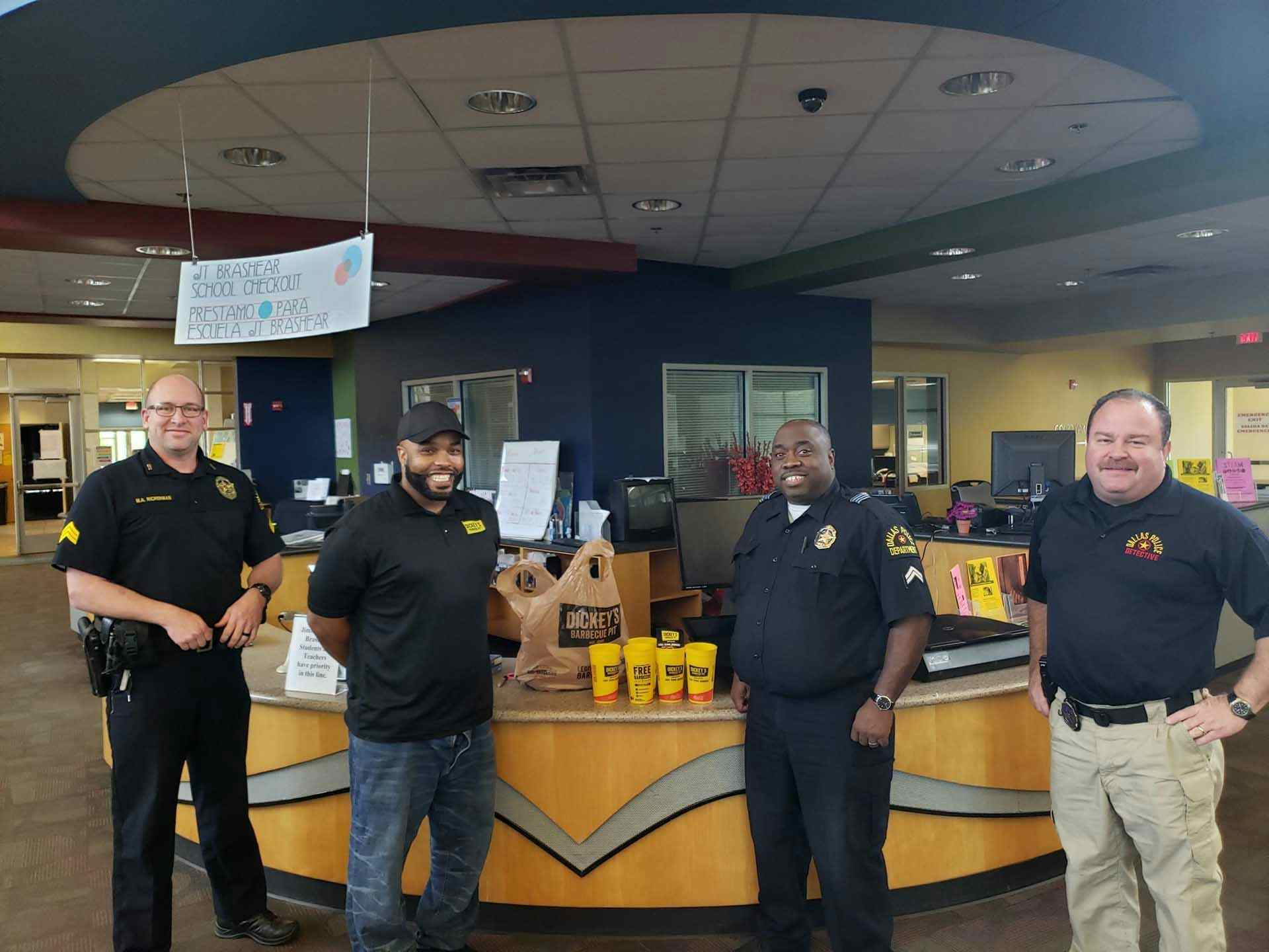 Dickey's Barbecue Pit: Supporting First Responders Stationed at Dallas Public Library