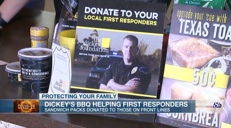 Dickey's Barbecue Pit helps feed first responders during COVID-19